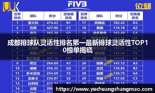 成都排球队灵活性排名第一最新排球灵活性TOP10榜单揭晓